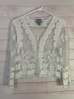 Rabbit Rabbit Rabbit Designs One Button Cardigan Shrug Medium